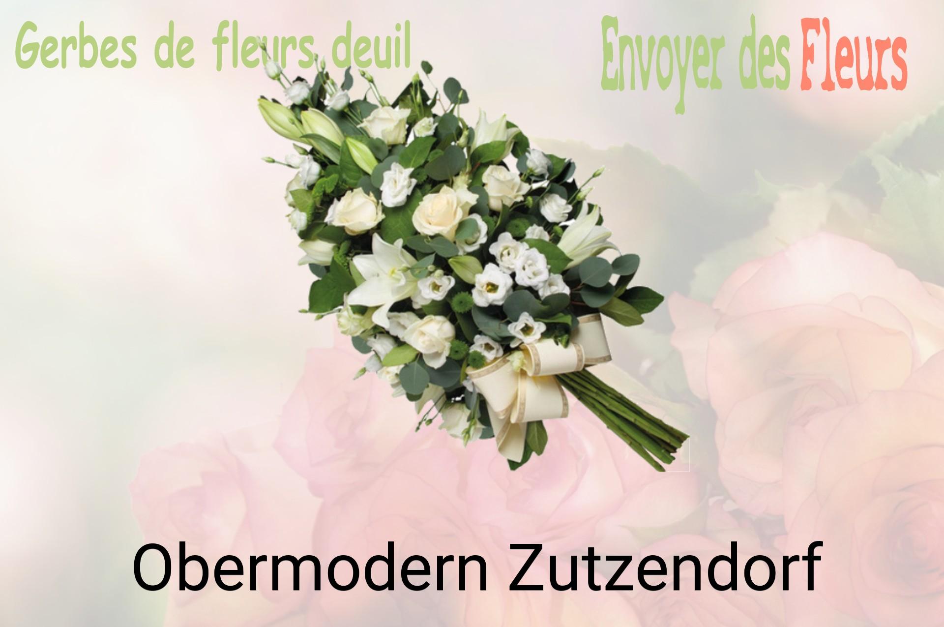 Gerbe de fleurs de deuil livrée à Obermodern-Zutzendorf